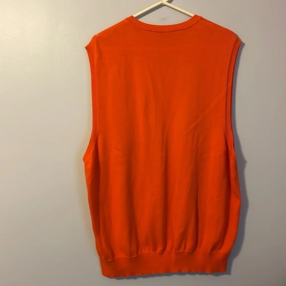 Campus Specialties Auburn University Orange White Argyle Knit Sweater Vest XXL